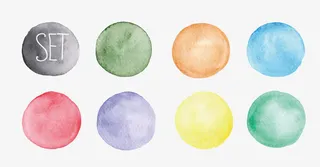 漂亮的水彩绘画设计矢量素材免抠