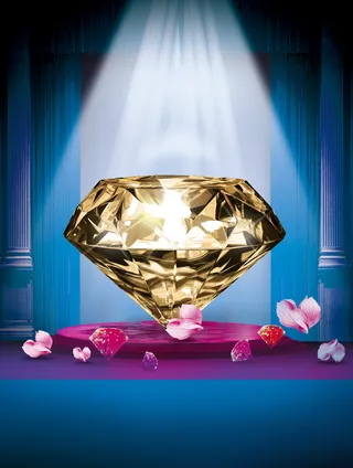 大气花瓣钻石蓝色背景素材高清