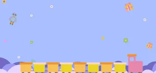 卡通小火车背景装饰高清