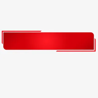 红色简约标题框免抠