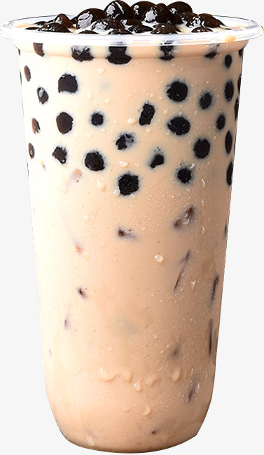 奶茶，珍珠奶茶免抠