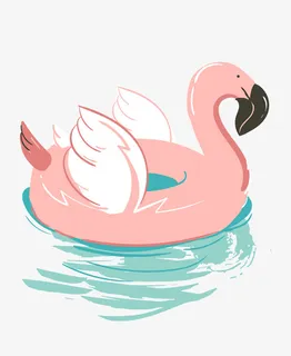 天鹅夏 夏天元素 素材 夏 立免抠