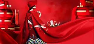 618大促激情红色服装banner高清