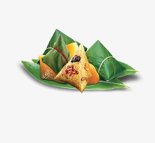 唯美简约粽子美食糯米美食装饰设免抠