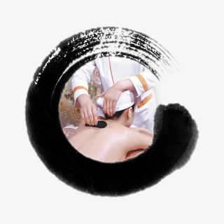 黑色圆环水墨免抠