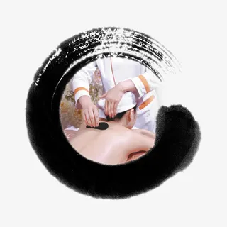 黑色圆环水墨免抠