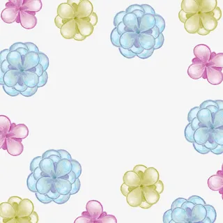 矢量彩绘的花免抠