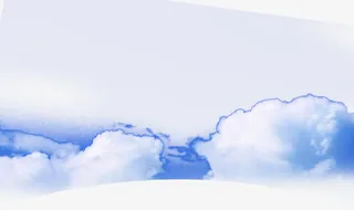 夏日蓝天白云仰望素材免抠