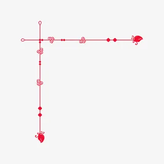 红色边框png装饰图案免抠