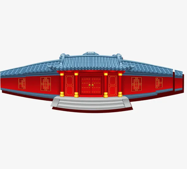 卡通大宅院免抠