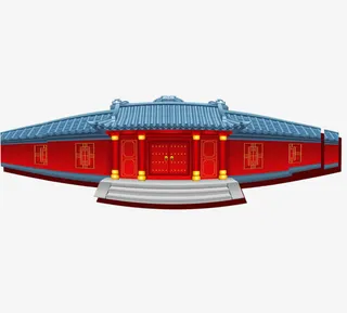 卡通大宅院免抠