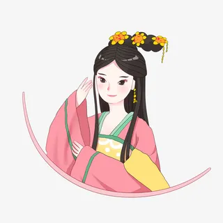 古风古典美女元素免抠