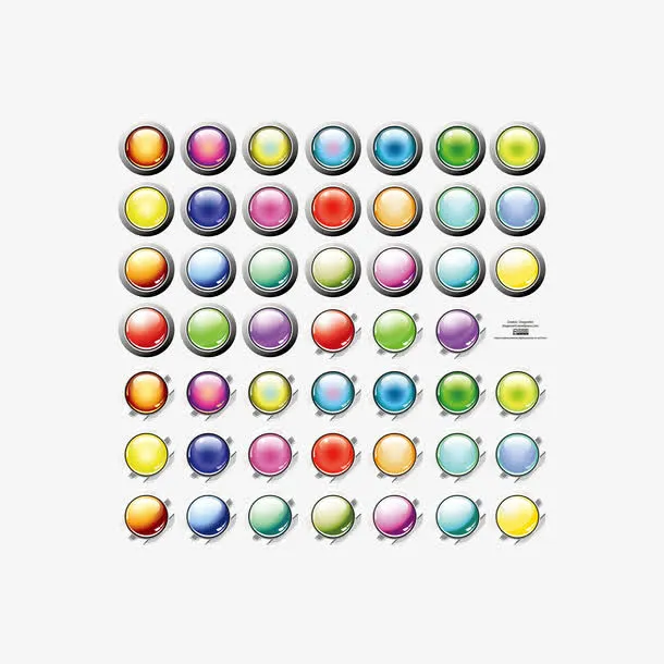 矢量不同质感玻璃球免抠