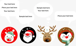 矢量冬天圣诞动物免抠