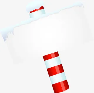 矢量积雪指向牌免抠