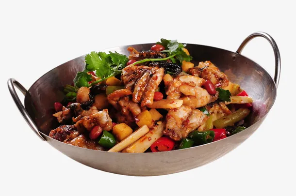 特色家乡菜干锅烤牛蛙免抠