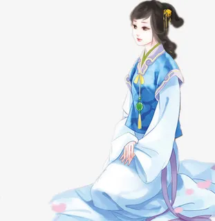 忧郁的中国风古代美女免抠