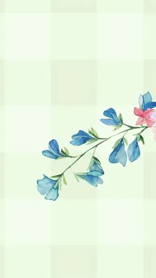 手绘小清新几何花朵H5背景素材高清