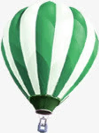 白绿热气球背景