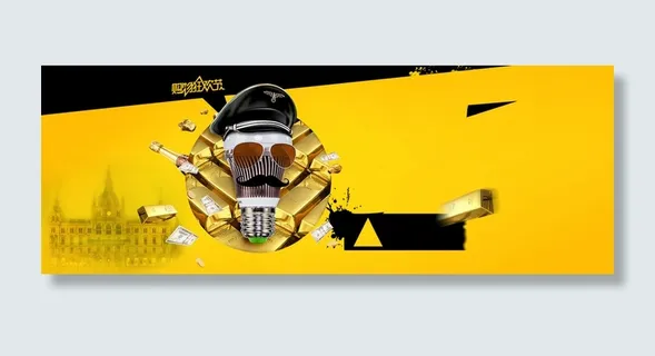 炫酷黄金色海报背景高清