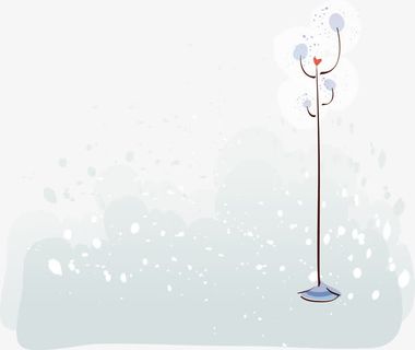 下雪天的灯免抠