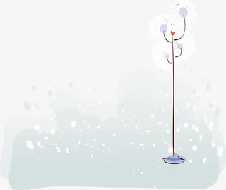 下雪天的灯免抠