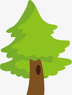 卡通树木绿色植物免抠