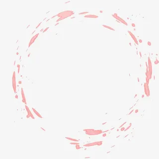 水彩圆形边框免抠