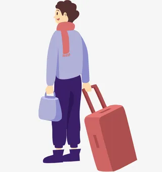 男朋友 放假 回家 旅游免抠