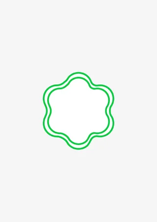 绿色花边对话框免抠