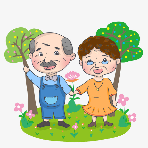 老爷爷免扣元素艺术免抠