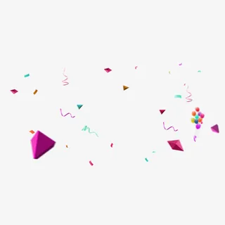 微立体彩带装饰免抠