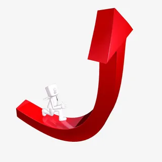 上升分享箭头图片免抠