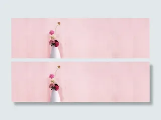 唯美粉色背景免抠