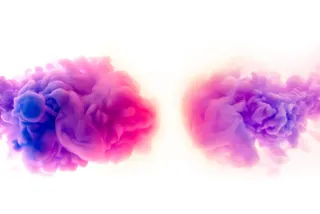 粉色墨迹晕染免抠