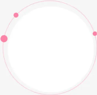 粉色边框星球圆形免抠