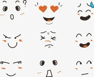 一系列表情套图澳免抠