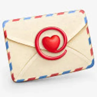 白色爱心创意手绘信封免抠