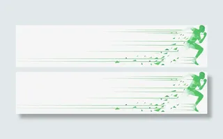 绿色奔跑的人免抠