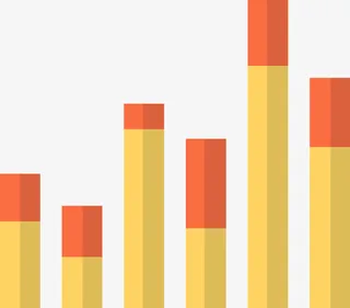 扁平化条形统计图免抠