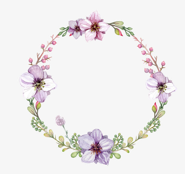 美丽的花环免抠