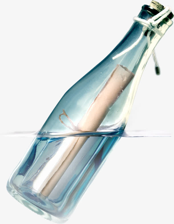 许愿瓶系绳心愿唯美免抠