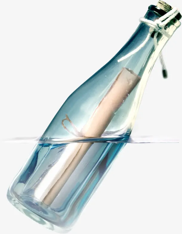 许愿瓶系绳心愿唯美免抠