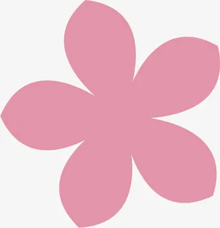 五叶粉色的花免抠