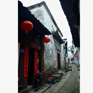徽州老街一线天免抠