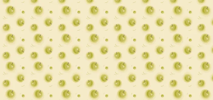 手绘绿色苹果背景高清