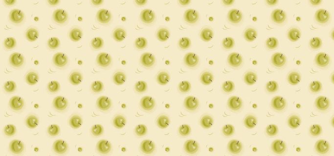 手绘绿色苹果背景高清