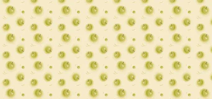 手绘绿色苹果背景高清