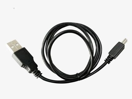 电子配件黑色链接线免抠