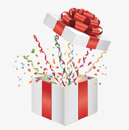 打开的礼盒免抠